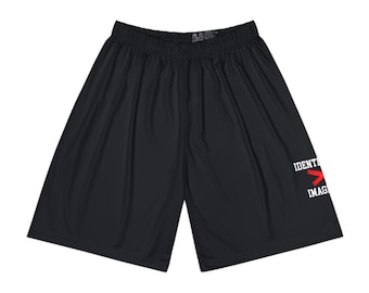 Identidad > Imagen Pantalones cortos deportivos negros / Nueva colección Identidad / Línea Essentials / Pantalones cortos de gimnasio / Ropa urbana / Ropa con valores religiosos