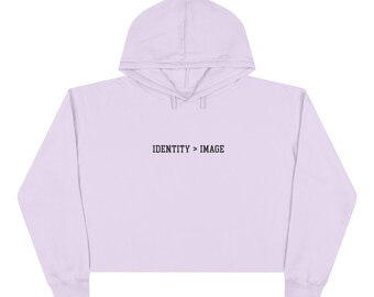 Identidad > Sudadera corta con capucha / Línea esencial / Ropa urbana minimalista Faith / Sudadera corta con capucha para mujer / Nueva colección Identity