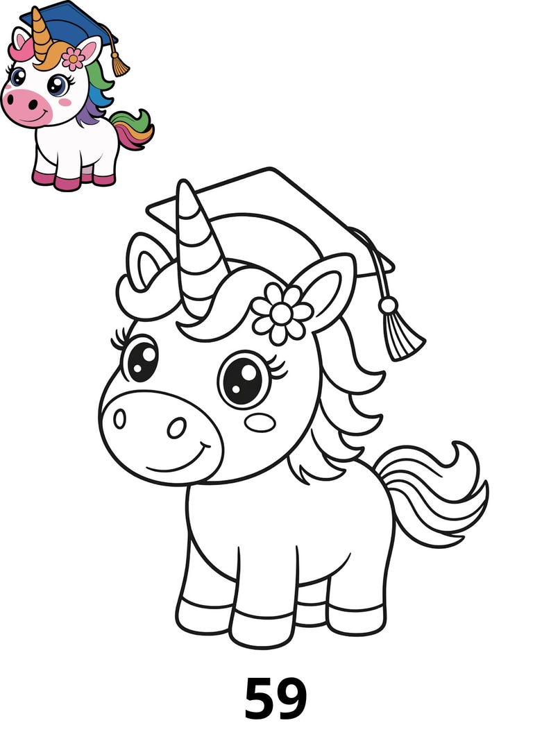 Magical Unicorn Coloring Book 60 Pages Kids Ages 4 8 digital magical-unicorn-coloring-book-60-pages-kids-ages-4-8-digital