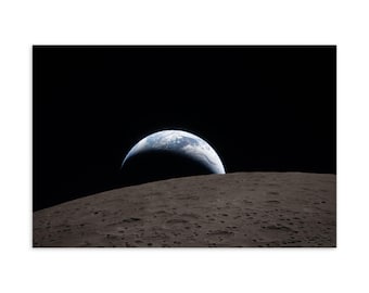 Artemis II Postcard #01 Earthset, NASA Moon & Earth Photo Print, Space Stationery, Curated Mission Highlights