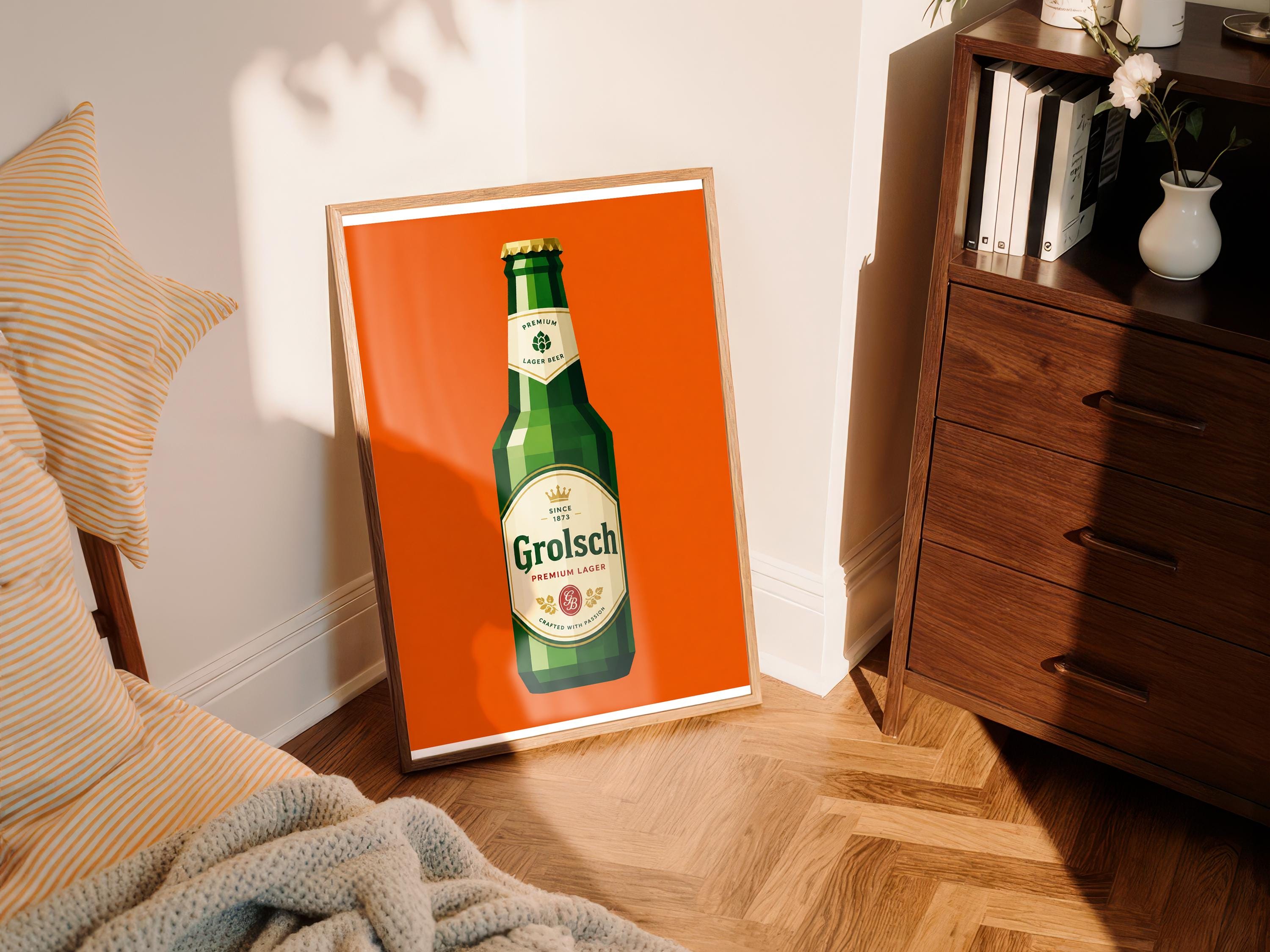 特大 ビンテージ パブミラー GROLSCH グロールシュ ビールサイン