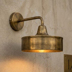 Brass Wall Sconce, Dome Minimalist Lighting Fixture For Outdoor & Indoor Decor