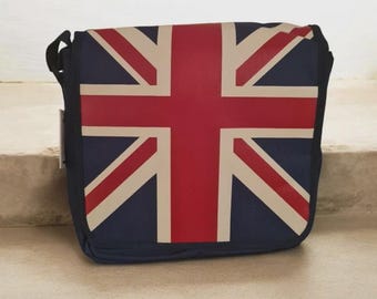 Borsa a tracolla vintage con design Union Jack.