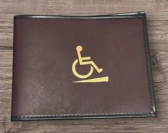 Cartera portatarjetas de discapacidad de piel suave: protege la tarjeta azul y el temporizador (paquete de 2)