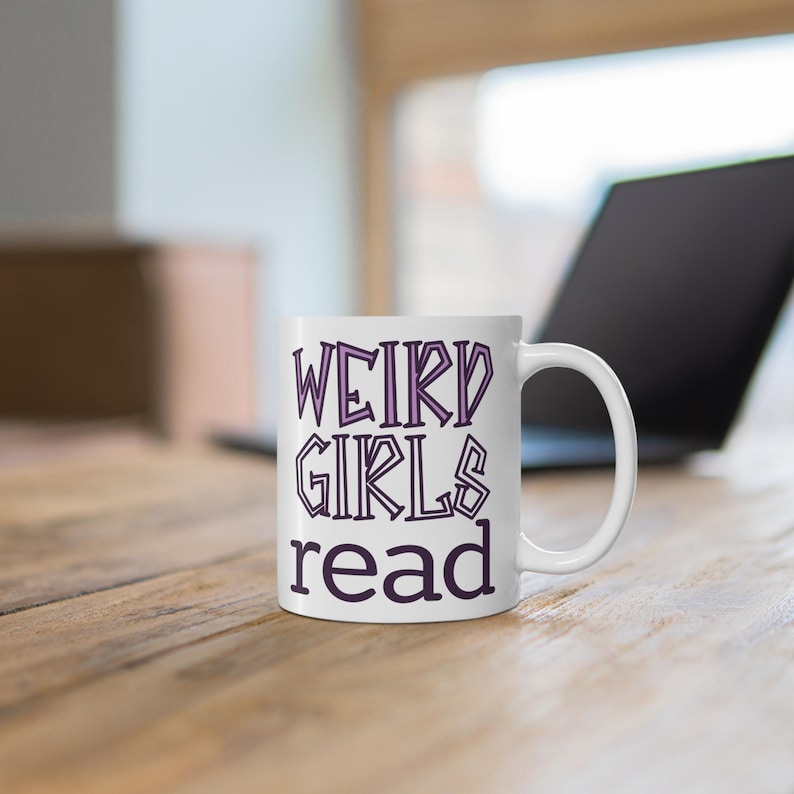 Taza de café "Weird Girls Read" / Taza de café Accent de 325 ml (11 oz) imagen 1