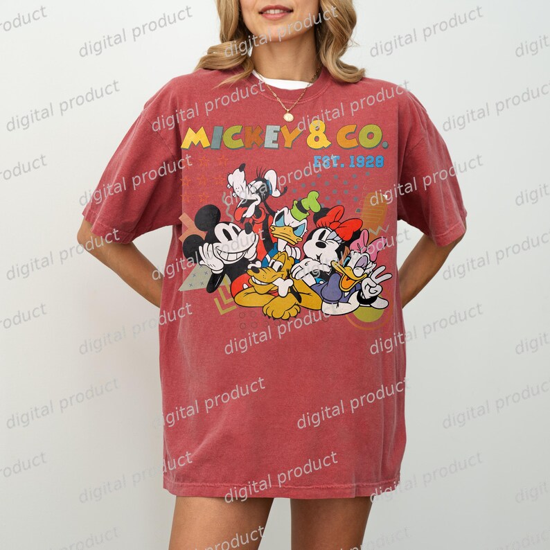 Mickey Mouse PNG, Retro Mickey Mouse Clipart, Vintage Mickey Sublimation Design, Classic Mickey Cartoon Download, Mickey and Co PNG File image 9