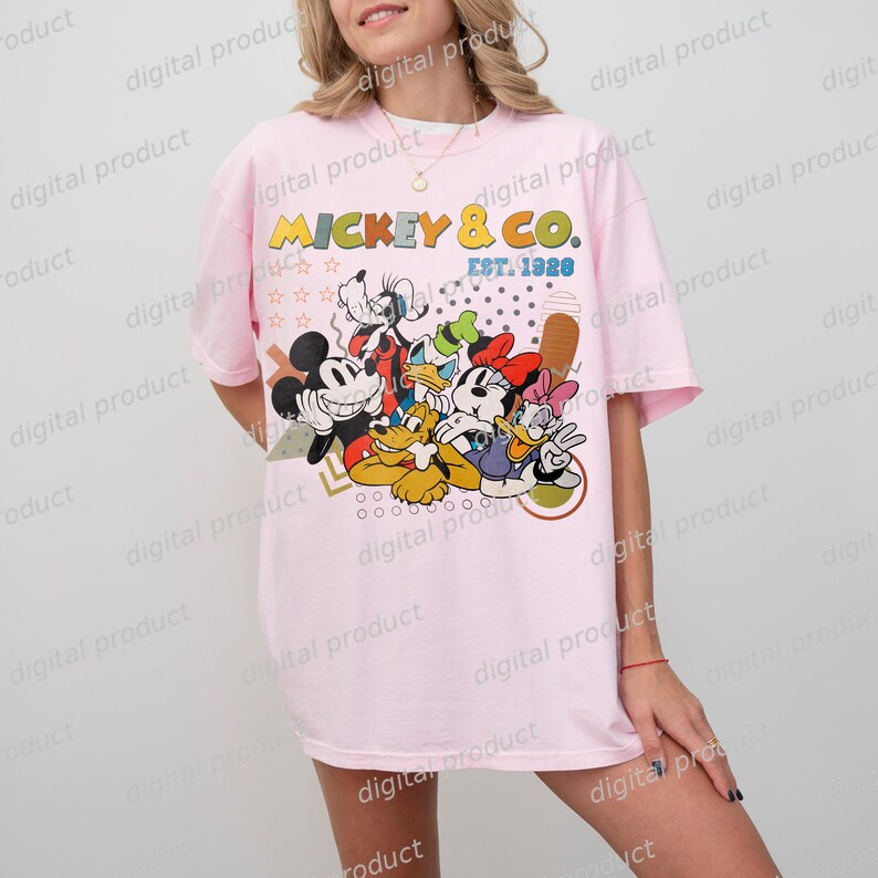 Mickey Mouse PNG, Retro Mickey Mouse Clipart, Vintage Mickey Sublimation Design, Classic Mickey Cartoon Download, Mickey and Co PNG File image 6