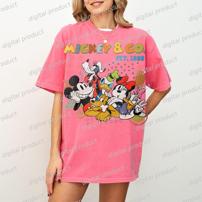 Mickey Mouse PNG, Retro Mickey Mouse Clipart, Vintage Mickey Sublimation Design, Classic Mickey Cartoon Download, Mickey and Co PNG File image 2