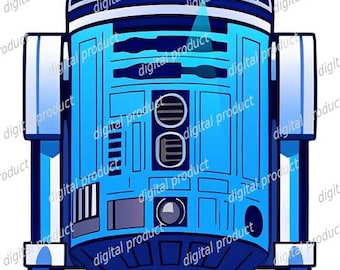 R2D2 PNG, Star Wars PNG, R2D2 Clipart, Star Wars Sublimation, R2D2 Digital Download, Droid PNG Design, Star Wars Download