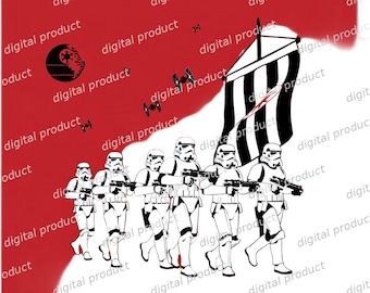 Stormtrooper PNG, Star Wars Clipart, Cartoon Trooper Sublimation Design, Sci Fi Digital Download, Star Wars DTF Transfer PNG