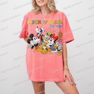 Mickey Mouse PNG, Retro Mickey Mouse Clipart, Vintage Mickey Sublimation Design, Classic Mickey Cartoon Download, Mickey and Co PNG File image 1