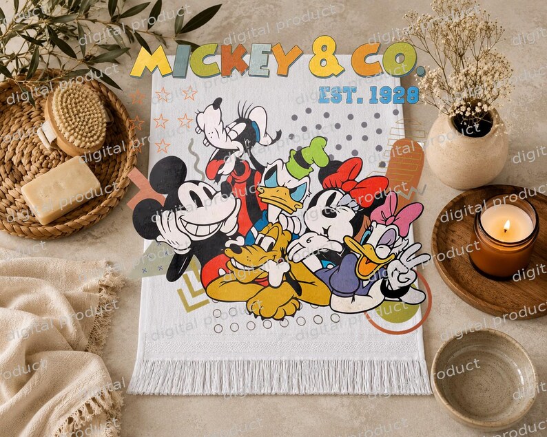 Mickey Mouse PNG, Retro Mickey Mouse Clipart, Vintage Mickey Sublimation Design, Classic Mickey Cartoon Download, Mickey and Co PNG File image 7