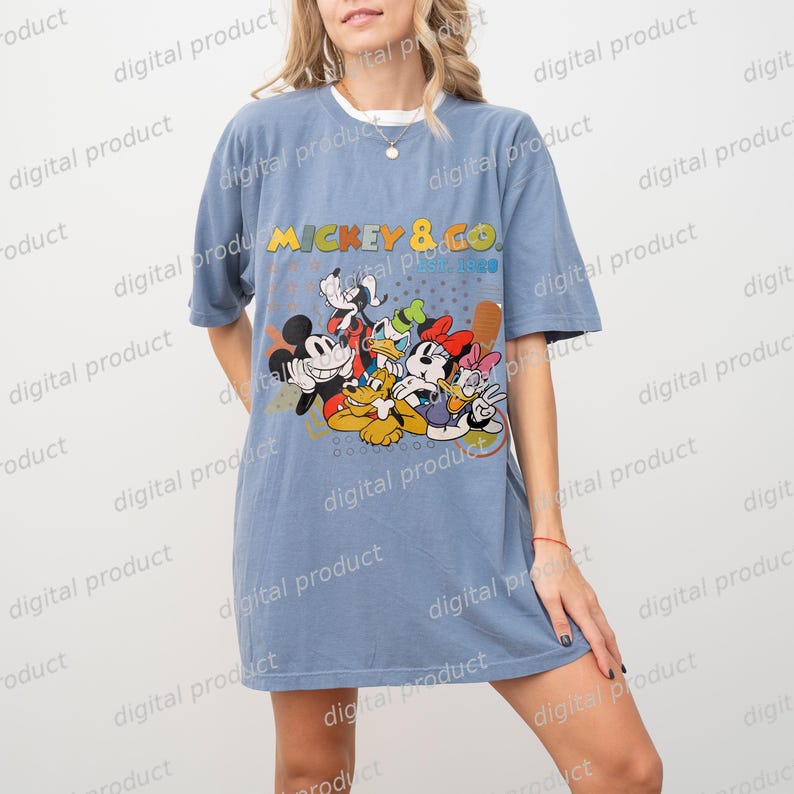 Mickey Mouse PNG, Retro Mickey Mouse Clipart, Vintage Mickey Sublimation Design, Classic Mickey Cartoon Download, Mickey and Co PNG File image 3