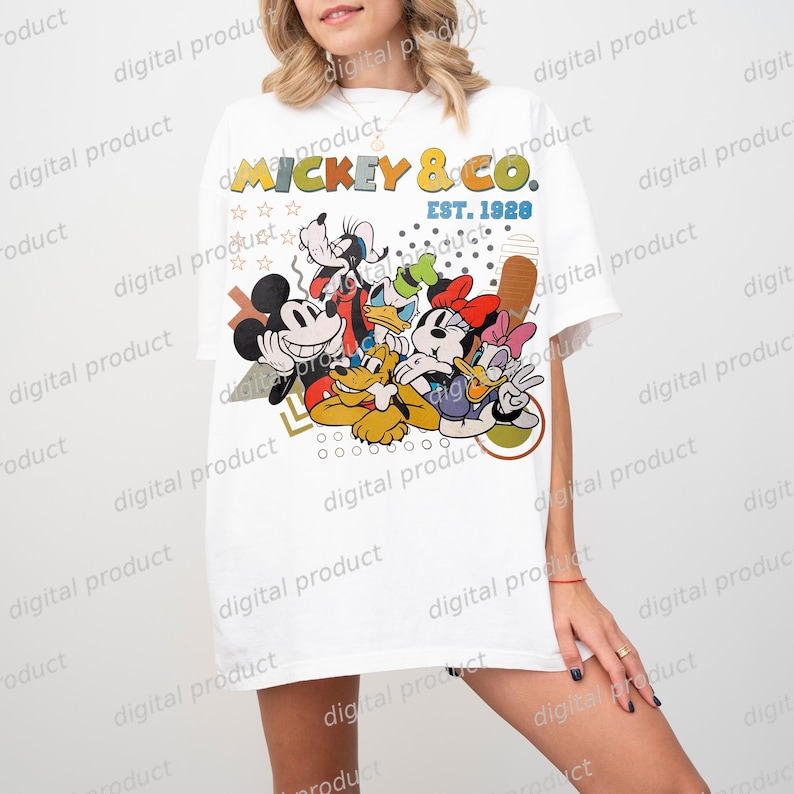 Mickey Mouse PNG, Retro Mickey Mouse Clipart, Vintage Mickey Sublimation Design, Classic Mickey Cartoon Download, Mickey and Co PNG File image 5