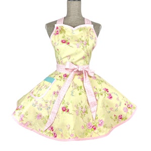 Kitchen Apron for Women, Apron for Cooking, Baking Apron, Floral Apron, Spring Apron