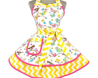 Kitchen Apron for Women, Baking Apron, Apron for Cooking, Butterfly Apron