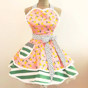 Kitchen Apron for Women, Baking Apron, Summer Apron for Grilling, Apron for Cooking, Orange Apron