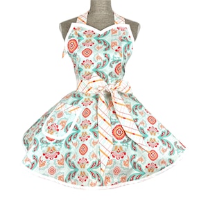 Kitchen Apron for Women, Spring Apron, Cooking Apron, Baking Apron, Floral Apron