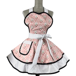 Kitchen Apron for Women, Cooking Apron, Baking Apron, Cherry Apron, Cherries Apron, Cute Apron, Sexy Apron