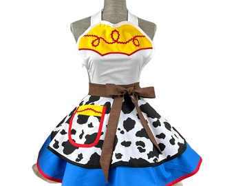 Cowgirl Costume apron, Women's apron for Cooking, Cute Apron, Kitchen Apron for Baking