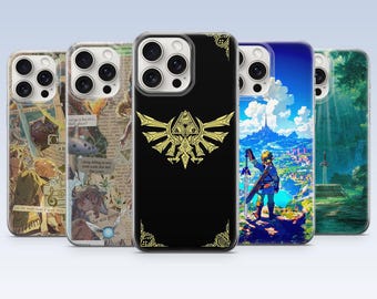 Capa para celular Legend of Zelda com Triforce e tema de Hyrule para iPhone 17, 16, 15, 14, 13, Samsung S26 Ultra, S25, S24, S23 FE, A56, A17, A16, Pixel 10a e 9 Pro.