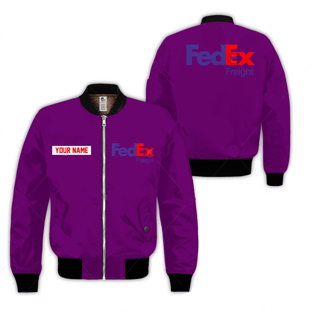 FedEx freight simple custom name Quilt Bomber Jacket