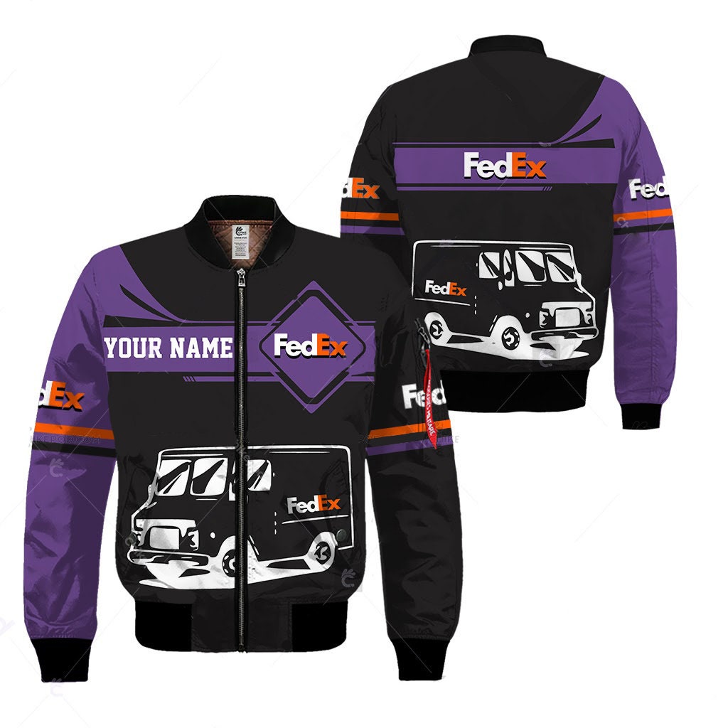 FedEx Express custom name & department Quilt Bomber Jacket