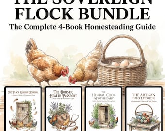Backyard Chicken Planner Bundle | Holistic Flock Health Passport & Artisan Egg Tracker | Herbal Coop Apothecary | Homestead Management