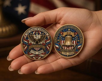 Moneda conmemorativa del 250 aniversario de Estados Unidos, moneda conmemorativa de 250 años de libertad, regalo coleccionable patriótico de EE. UU., moneda de la Estatua de la Libertad y la Campana de la Libertad.