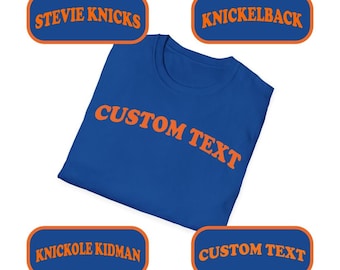 Stevie Knicks Shirt, Stevie Knicks T-shirt, Blue Stevie Knicks Shirt, Blue and Orange Stevie Knicks Basketball Shirt, Knickleback Shirt