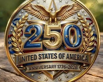 Moneda conmemorativa del 250 aniversario de los Estados Unidos de América, moneda del 250 aniversario de EE. UU., artículo de colección de 250 años de Estados Unidos