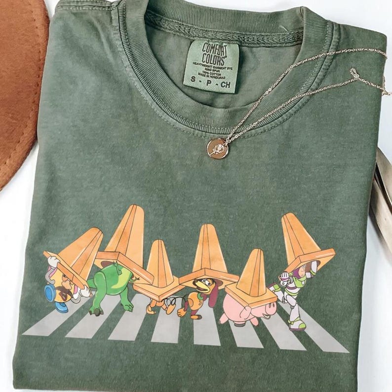 Comfort Colors® Toys Crossing T-Shirt, Toy Story Character Tee, Retro Cartoon Family Trip Shirt, Disney Vacation Matching Outfit Tee image 1