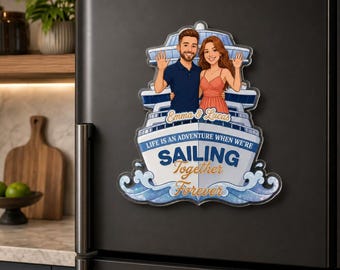 Cruise Partners For Life Magnet, Custom Couple Photo Door Magnet, Personalized Vacation Cabin Decor Gift for Cruises 2026 Trip for Couples!!