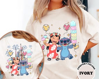 Two-sided Lilo & Stitch shirt, Disney Castle Magic Kingdom Stitch shirt, Cute Stitch Lilo Disney trip shirt, Kids and Adult shirts