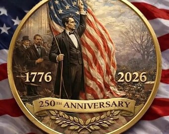 Moneda conmemorativa del 250 aniversario de Estados Unidos, moneda de 250 años de libertad, moneda del 250 aniversario de EE. UU., artículo de colección del 250 aniversario de Estados Unidos
