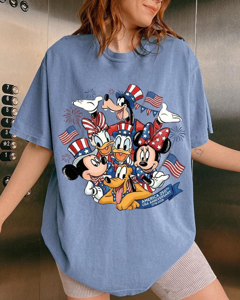 Mickey and Friends 4th July 2026 Shirt, Disney Independence Day Tee, Disneyland Family, Walt Disney World T-shirt image 3