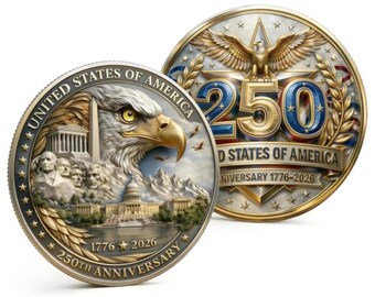 Moneda del 250 aniversario estadounidense, medalla dorada del desafío del águila y las banderas, artículo conmemorativo de la Campana de la Libertad, regalo de colección