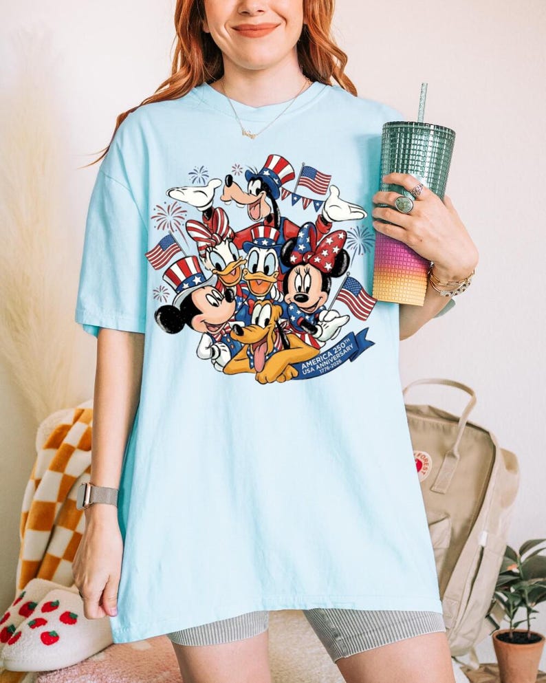 Mickey and Friends 4th July 2026 Shirt, Disney Independence Day Tee, Disneyland Family, Walt Disney World T-shirt image 4
