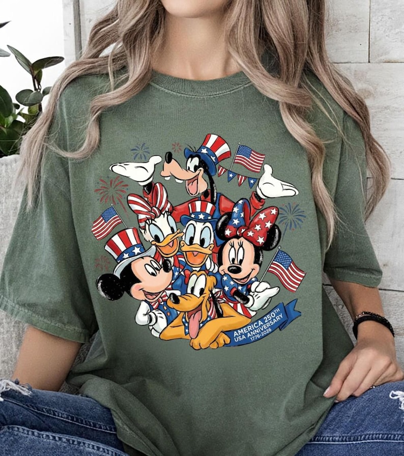 Mickey and Friends 4th July 2026 Shirt, Disney Independence Day Tee, Disneyland Family, Walt Disney World T-shirt image 5
