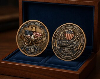 Conjunto de monedas conmemorativas del 250.º aniversario del Semiquincentenario de Estados Unidos de la familia Smith, 1776-2026. Recuerdo del aniversario de EE. UU., águila patriótica de la libertad.