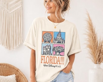 Camiseta Retro 4 Park Social Club Orlando Florida, Camiseta para vacaciones en parques temáticos, Regalo ideal para un viaje familiar a juego