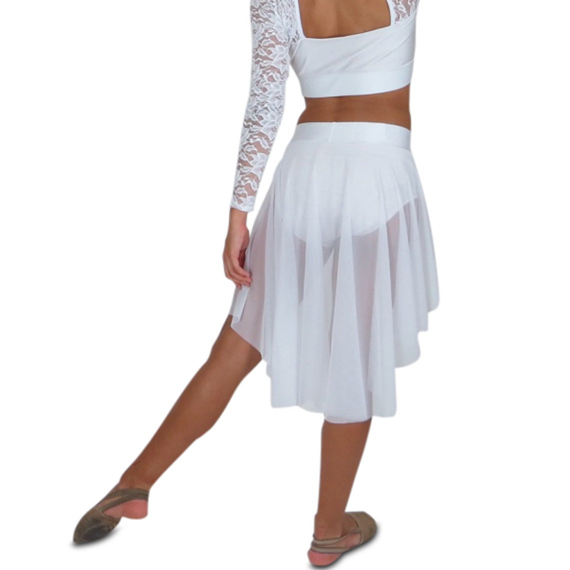 Lyrical dance skirt white other colors high waist with Etsy