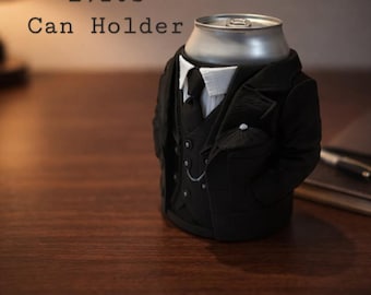 Retro Can Holder | Art Deco Drink Holder | 1920s Suit Design | Fits 12oz & 16oz Cans | Barware