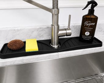 18" Kitchen Sink Ledge Tray: Countertop Shelf for Soap, Sponge, Brush Organizer