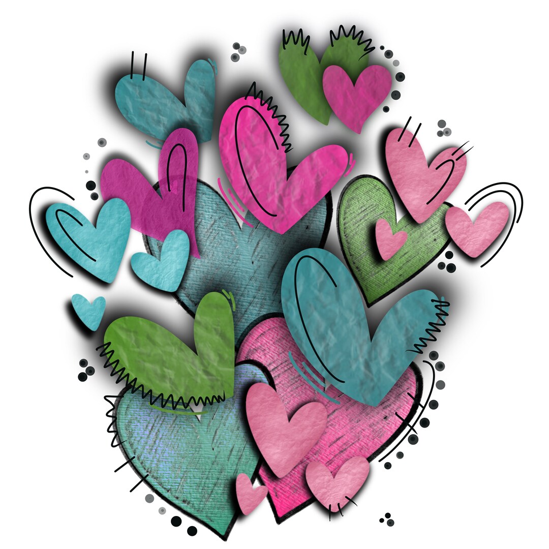 Valentine Sublimation Valentine Png Hearts File Instant - Etsy