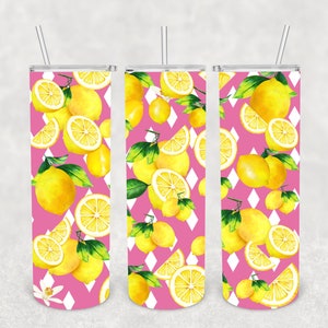 Tumbler sublimation,  pink lemon, lemon jpg design, spring tumbler png, instant download, Mother’s Day tumbler png, diy sublimation png