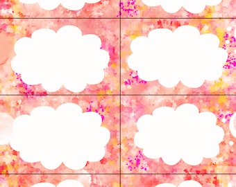 Blank affirmation,  card templates that you edit, junk journaling