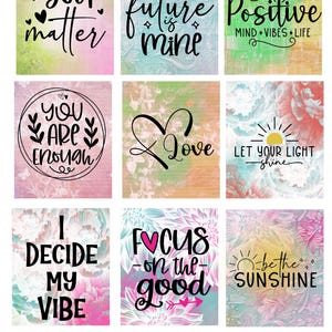Mental Health Affirmation Cards, printable Motivational Affirmation Cards, Mindfulness Self Care, Anxiety Relief Card, Manifestation Gift