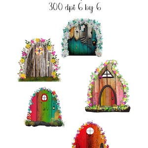 Fairy doors png clip art, colorful doors ClipArt, ClipArt for designers, commercial free, instant download