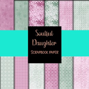 Pink paper,  Digital scrapbook, paper pack, 12 by 12 300 DPI,  Scrapbook Paper, Scrapbooking paper, commercial use, instant download